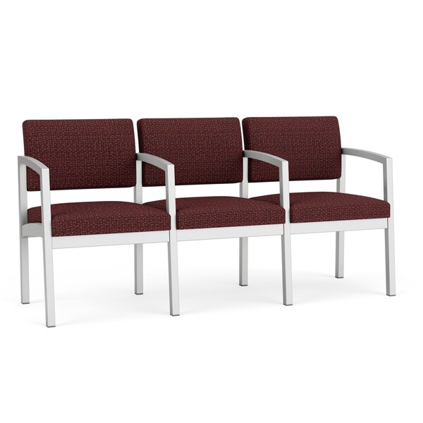 Lesro Lenox 3 Seat Tandem Seating W/ Arms, 64.5 in W 24.5 in L 32 in H LS3103 - main